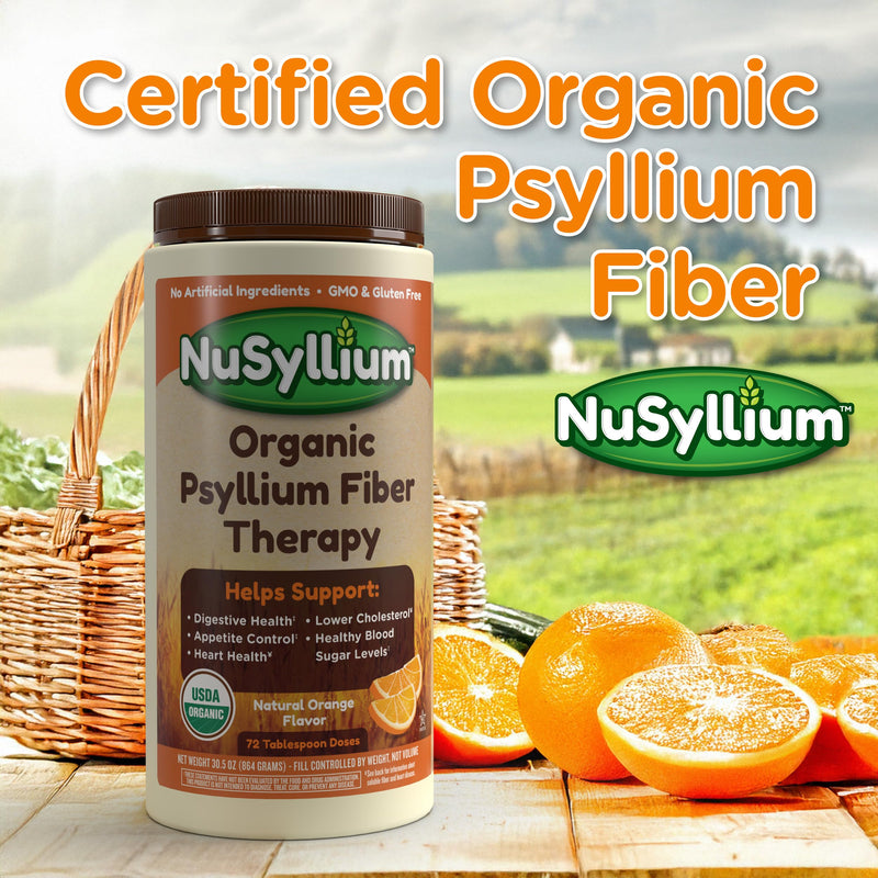 [Australia] - NuSyllium Psyllium Husk Powder USDA Organic, 21 Oz, Dietary Fiber Supplement with Brown Sugar, Helps Promote Digestive Health* Unflavored, 85 Servings 1.31 Pound (Pack of 1) 