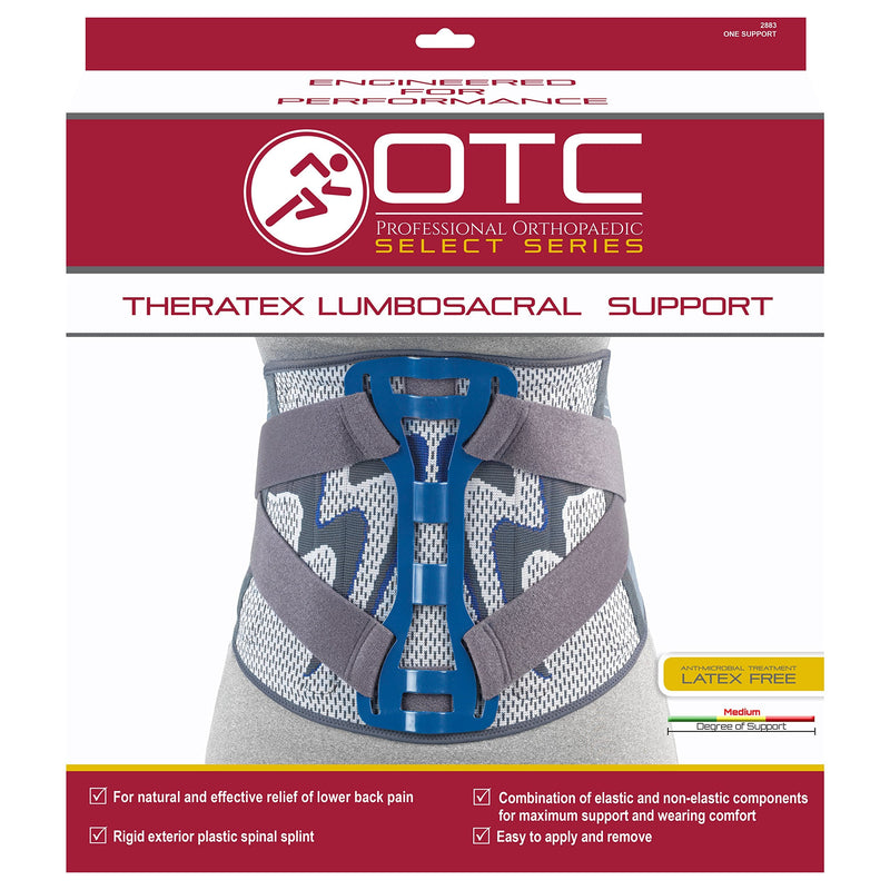 [Australia] - Lumbosacral Back Splint, Theratex Spinal Maximum Support, Gray (Rigid Splint), Medium 