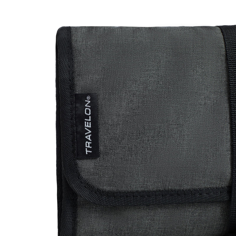 Travelon Transit Tech Organizer Slate 9’W X 10.5”H X 1.5”D