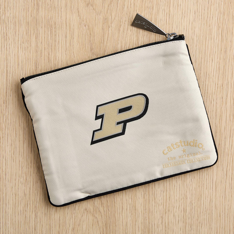 Purdue University Collegiate Zipper Pouch Purse, Makeup Bag | Zipper Bag - Holds Phone, Makeup, Wallet, Glasses, & Travel Essentials - Alumni, Acceptance & Graduation Gift Purdue University