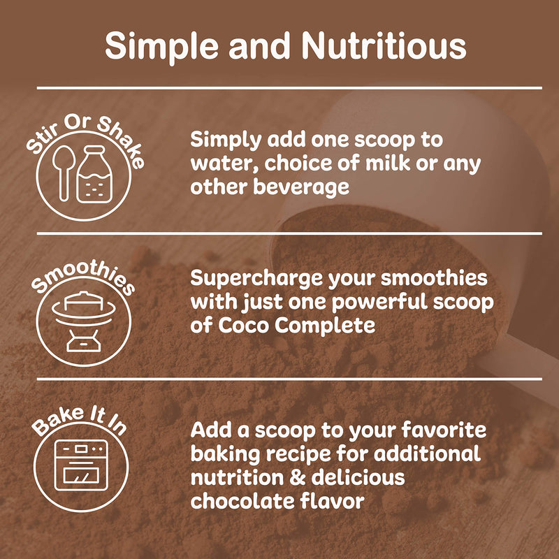 Coco Complete by New Vitality – Immune System and Metabolism Boosting Superfood Powder Supplement, Energy Support, Sugar Free, Real Cocoa Powder & Green Tea Extract, Chocolate Flavor, 30 Servings Coco Complete