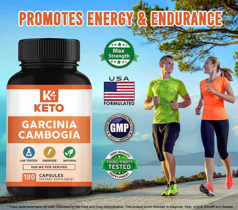 [Australia] - Garcinia Cambogia 1600 mg (180 Capsules) - Pure Natural Extract Supplement Pills - Standardized Garcinia Cambogia Alternative to Drops, Gummies, Liquid, Tea & Powder 