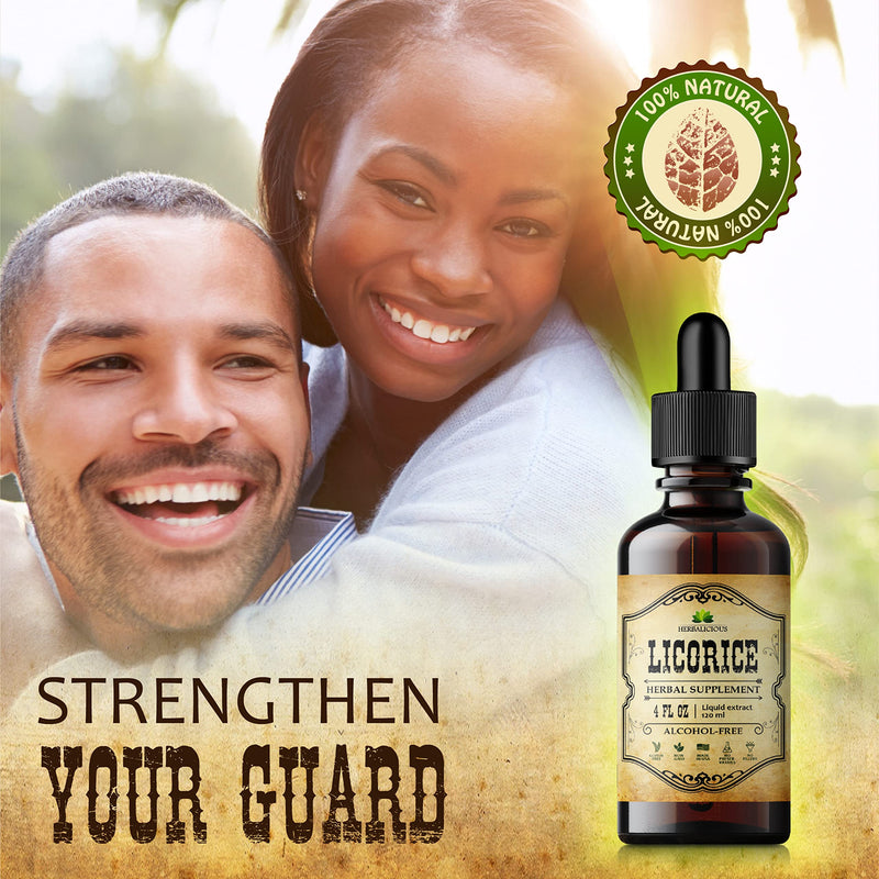 [Australia] - Licorice Root Extract 4Fl oz - Glycyrrhiza Glabra - Organic Herbal Supplement for Digestion Restore Respiratory Health Fatigue & Immunity Support Vegan Gluten Free Liquid Tincture 4 Fl Oz (Pack of 1) 