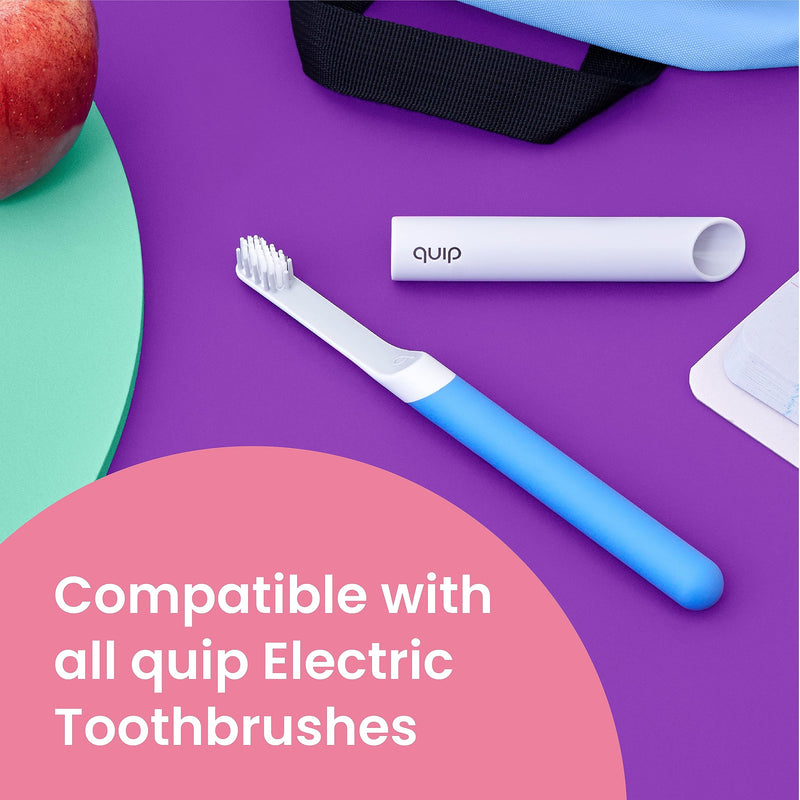 [Australia] - quip Sonic Toothbrush Replacement Heads for Kids - 3 Pack - Verified quip Small Brush Head Refills for Electric Toothbrushes - Soft Bristles, Compact & Flexible - Last 3 Months Each 