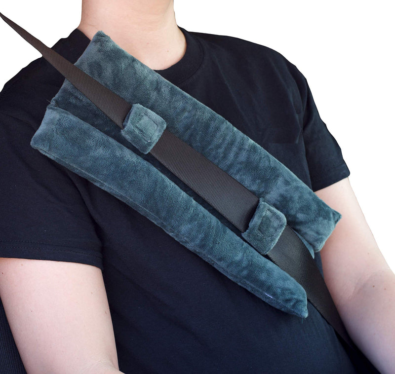 Post Surgery Seat Belt Pillow - Mastectomy Recovery, Heart Surgery Recovery, Cushion for Chemo Port & Pacemaker, Hysterectomy Recovery Pillow Grey