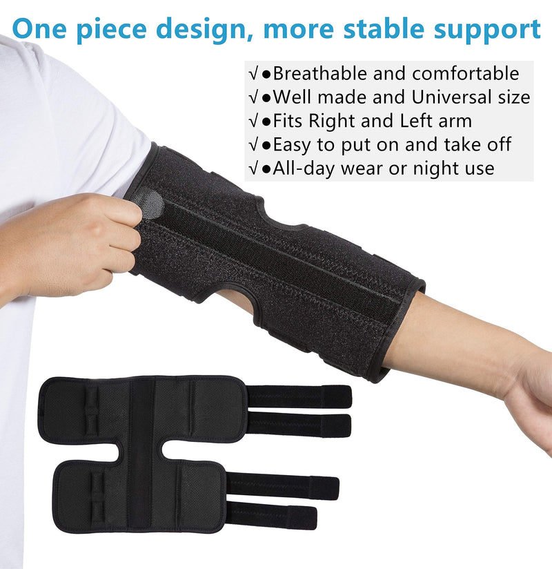 Elbow Brace Support Splint for Cubital Tunnel Syndrome and Arthritis Pain Relief , Adjustable Angle Stabilizer Brace ,Prevent Excessive Bending at night,Fits left and right Arms for Woman and Man- L Large