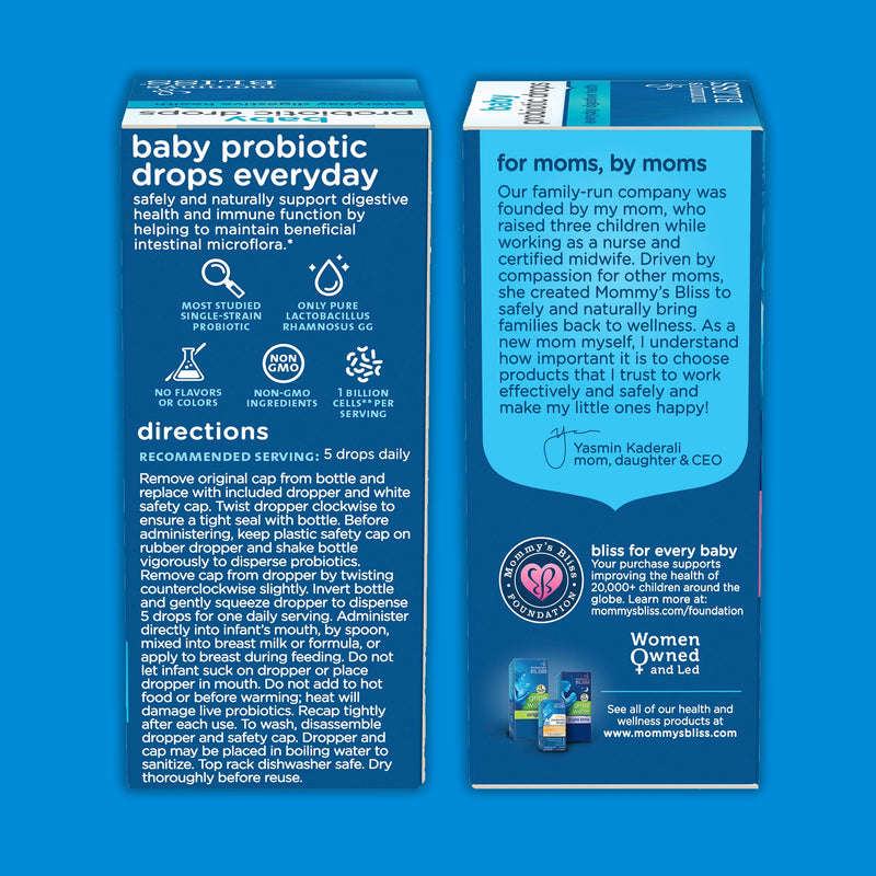 [Australia] - Mommy's Bliss Baby Probiotic Drops, Daily Gas, Constipation, and Colic Symptom Relief + Immune Support, Newborns & Up, 0.34 Fl Oz (30 Servings) 