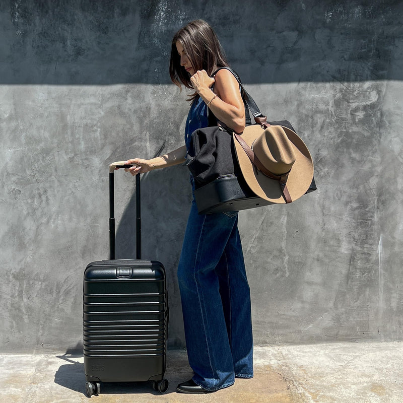 Hat Holder for Travel- Stylish Durable Travel Accessory for Purses, Totes, Bags, Backpacks, Luggage & More | Fits Multiple Cowboy Hats With Thick Or Curved Brims (Brick Vegan Leather)