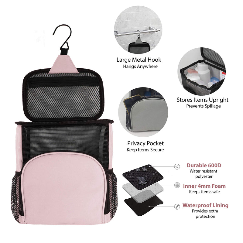 Travel Essentials Bundle: Portable Shower Caddy & Roll Up Makeup Bag - Perfect for On-The-Go