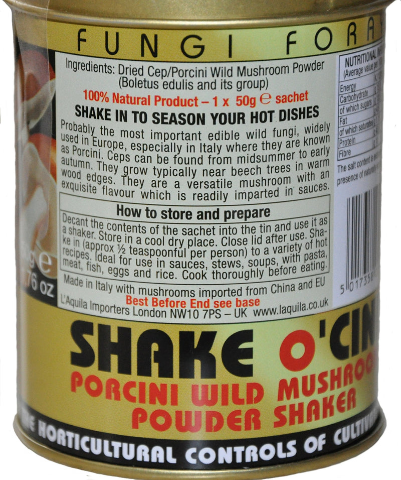 Shake O'CINI - Wild Porcini Mushroom Powder in Shaker 50g