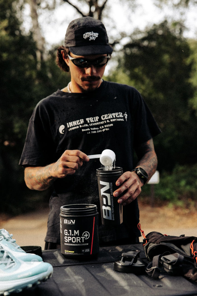 [Australia] - BARE PERFORMANCE NUTRITION G.1.M Sport+ Endurance Pre-Workout – Lemon Lime | 25 Servings | 20g Carbs, 350mg Sodium, 150mg Caffeine | Electrolytes, Nootropics & Cluster Dextrin® for Energy & Focus 