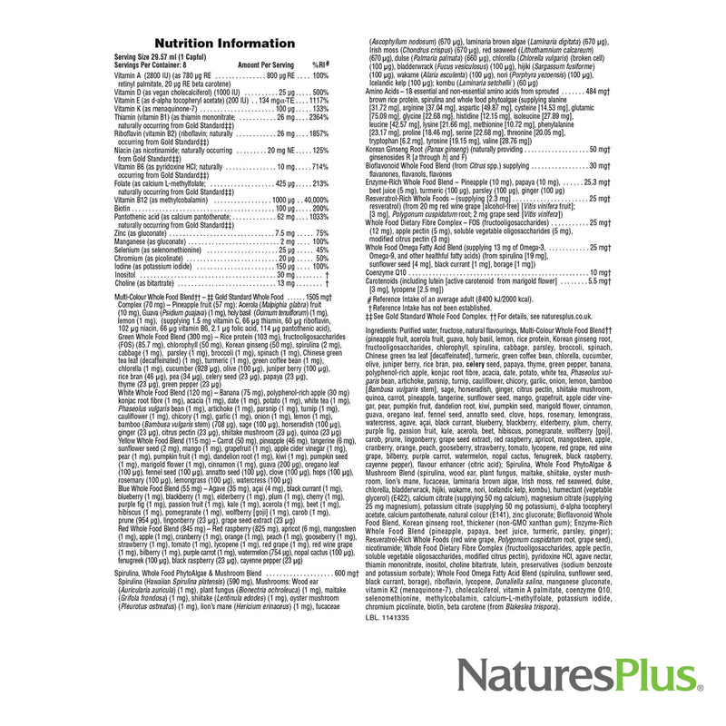NaturesPlus Source of Life GOLD Multivitamin Liquid - 8 oz - With Vitamins D3, B12 & K2 - Blood, Bone & Immune Support - Vegetarian & Gluten Free - 8 Servings 8 Ounce (Pack of 1)