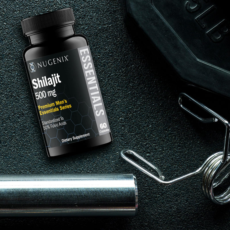[Australia] - Nugenix Essentials Shilajit Capsules Supplement for Men and Women - 500mg, Standardized to 50% Fulvic Acids, Himalayan, 60 Capsules 60 Count (Pack of 1) 