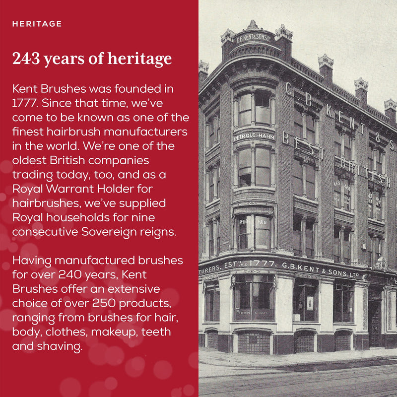 Kent AHGLO02 Airhedz Glo Red Half Round Narrow Detangling Hair Brush - 9 Row Ionic Anti Static Non Scratch Long Nylon Bristle Great for Detangling and Smoothing Medium to Long Length Hair