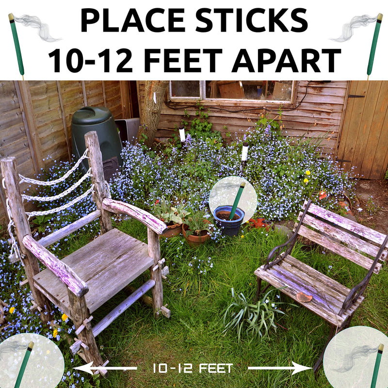 [Australia] - W4W Mosquito Repellent Sticks Extra-Thick - Outdoor Use Reaches Up to 10-12 feet - Each Stick Burns for hours - (3 Pack Contains 15 Repellents ) 