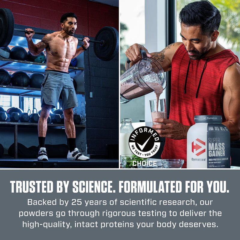 Dymatize Super Mass Gainer Protein Powder, Gourmet Vanilla, 52g Protein, 1g Creatine, 1280 Calories, 10.7g BCAAs, 245g Carbs, Contains Whey Protein Powder, Isolate, and Casein (8 Servings) 6 Pound (Pack of 1)