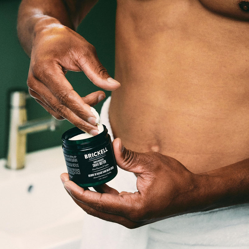[Australia] - Brickell Men's Smooth Brushless Shave Butter for Men, Natural and Organic Smooth Shaving Butter to Fight Nicks, Cuts and Razor Burn, 5 Ounce, Scented 5 Ounce (Pack of 1) 