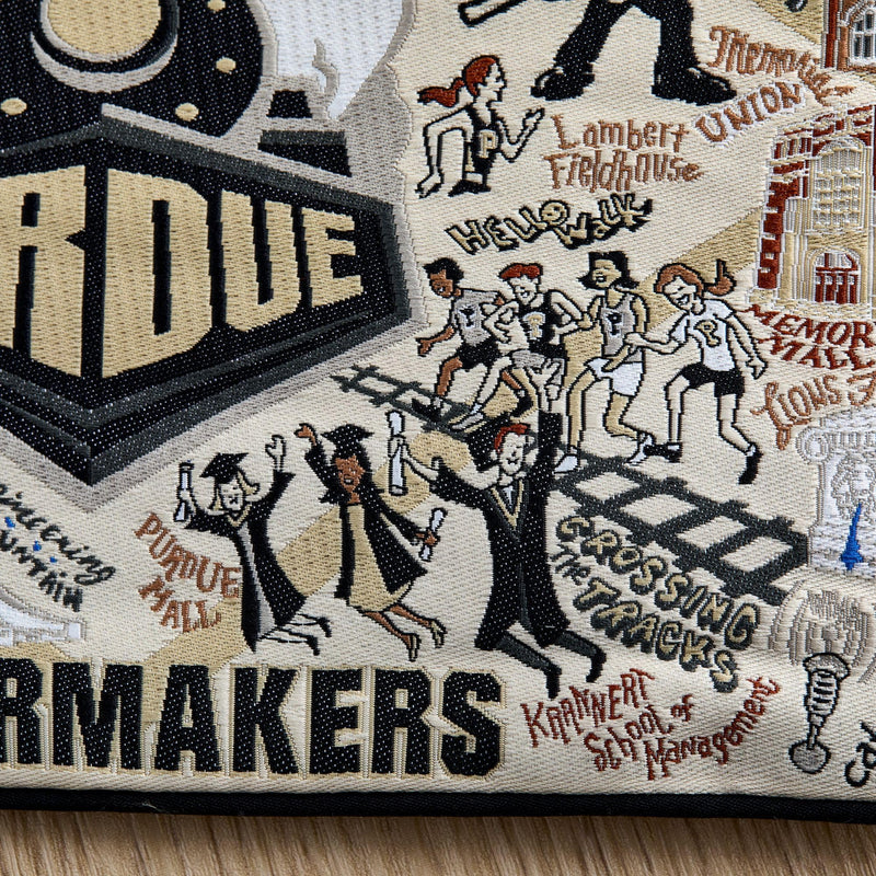 Purdue University Collegiate Zipper Pouch Purse, Makeup Bag | Zipper Bag - Holds Phone, Makeup, Wallet, Glasses, & Travel Essentials - Alumni, Acceptance & Graduation Gift Purdue University