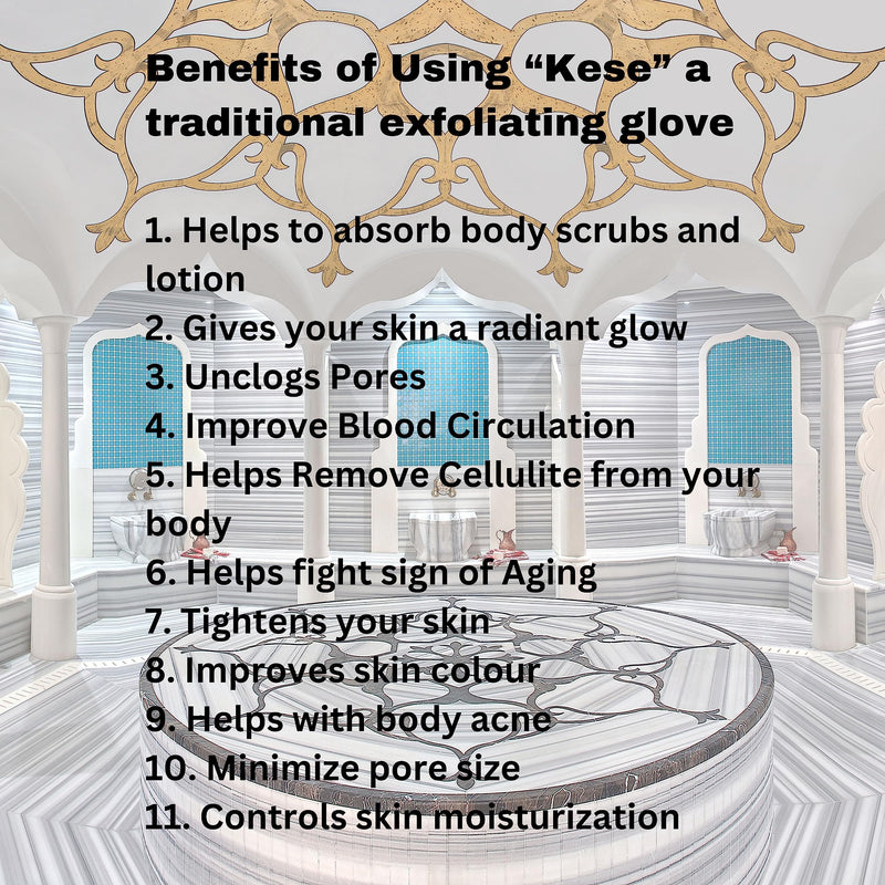 [Australia] - Kelebek Hamam Glove 2 x Turkish Bath Spa Set Body Scrub Exfoliating Spa Cellilute Remover Glove 