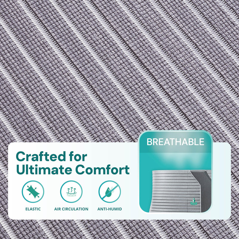 OPPO 2360 Abdominal Binder - Breathable Postpartum Postoperative Wrap - Compression Wrap for Men and Women (Grey, Medium, 1-Pack) Grey