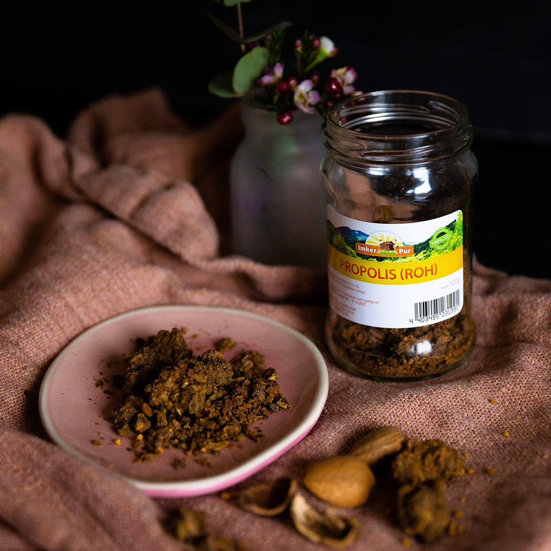 [Australia] - Propolis from ImkerPur, 100g, antibacterial, residue-free, directly from the apiary (raw propolis (in pieces)) 