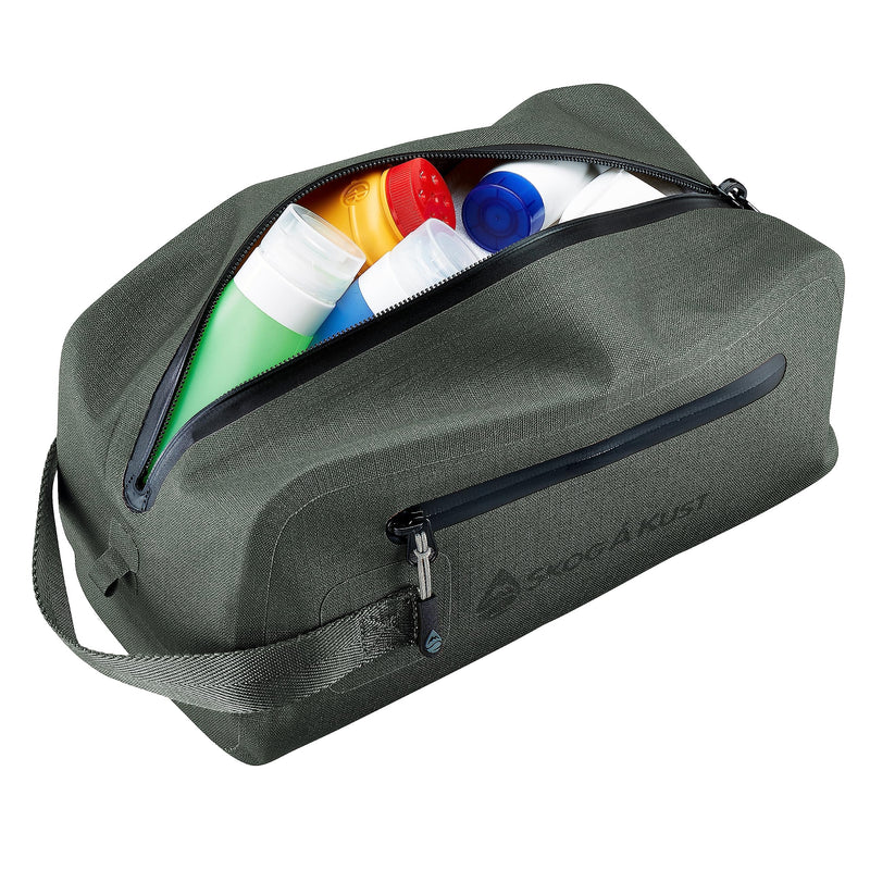 Skog Å Kust DoppSak Waterproof & Leak-proof Travel Toiletry Bag (Grey, Small) Grey