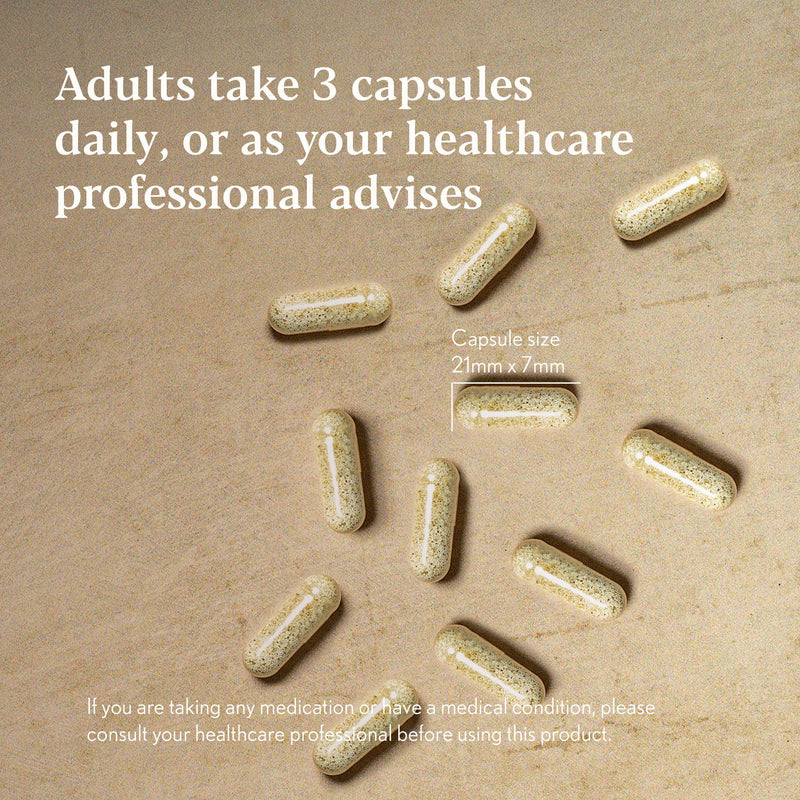 Higher Nature - Whole Osteofood - Supports Healthy Bones & Teeth - Magnesium, Calcium, Vitamin D3 & K2 - Improved Bone Strength & Density - Joint Care - True Food® Formula - 90 Capsules