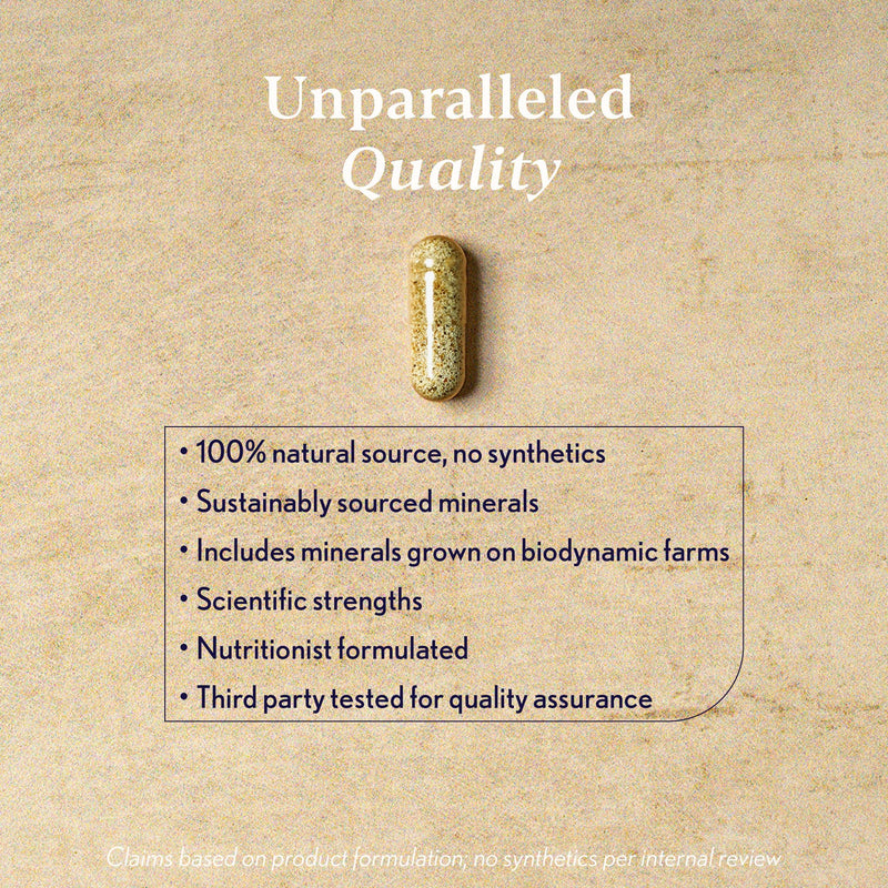 Higher Nature - Whole Minerals - Bio Minerals - Plant Based Complex - True Food® Formula - Multimineral Supplement - 100% Natural Sourced Minerals - Enhance Energy & Strengthen Immunity - 60 Capsules 60 count (Pack of 1)
