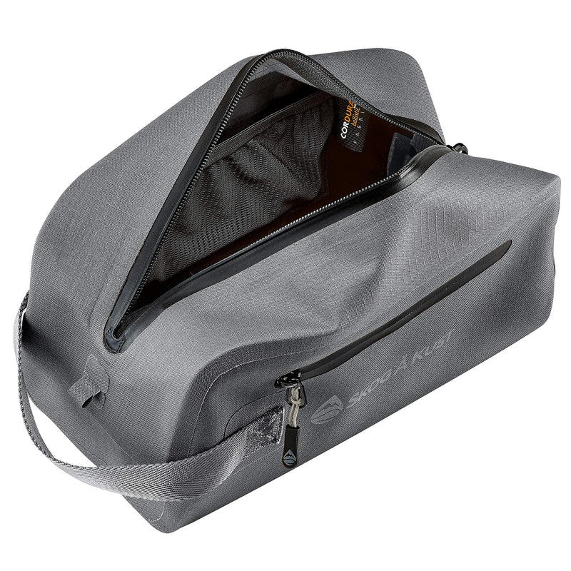 DoppSåk Waterproof & Leak-Proof Travel Toiletry Bag | Large, Charcoal Grey