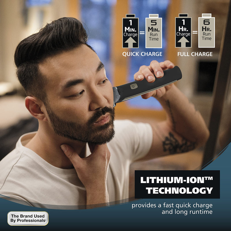 [Australia] - Wahl USA Rechargeable Lithium Ion 2.0 Beard Trimmer for Men - Facial Hair Trimmer with Precision T Blade for Grooming, Detailing Head, Light Touch Ups, Ear Nose & Eyebrow Model 9886-300 