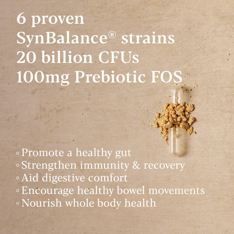 Higher Nature - Pro Gut Extra - High Strength Probiotic With Prebiotic - Multi-Strain Probiotic For Digestive System - Live Bacteria With FOS - 20 Billion CFUs - 6 Proven Strains - Vegan - 30 Capsules
