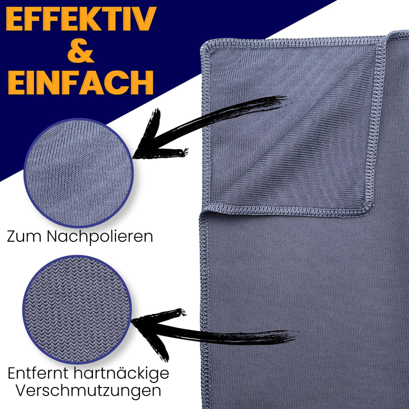 [Australia] - GLANTEX 3X Premium Microfiber Cloth Optical Quality 30x30cm for Cleaning Glasses, Tablets, Mobile Phones, Displays, Cameras | Glasses cleaning cloths, display cloths, cleaning cloths | Microfiber cloths 3 pieces 