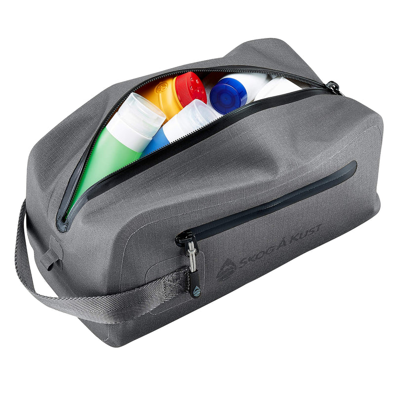 DoppSåk Waterproof & Leak-Proof Travel Toiletry Bag | Large, Charcoal Grey