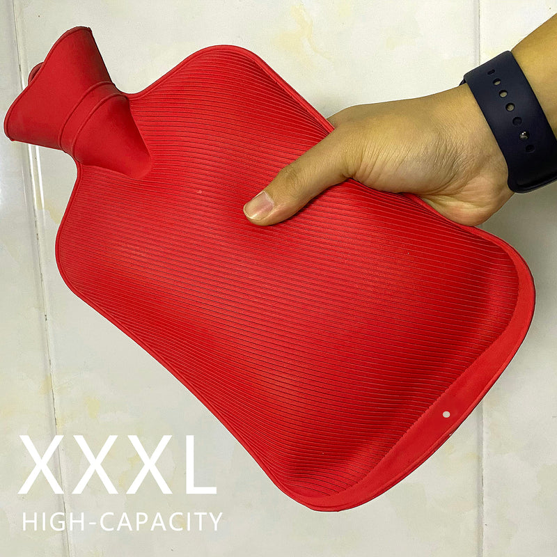[Australia] - 2 L Home Enema Bag Kit with 2 Enema Tips,60 inch Long Silicone Hose, Controlable Water Flow Valve, Hot-Water Bottle for Colon Cleansing Enemas（Red） Red 