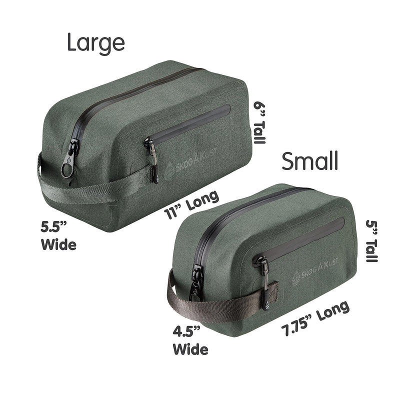 Skog Å Kust DoppSak Waterproof & Leak-proof Travel Toiletry Bag (Grey, Small) Grey