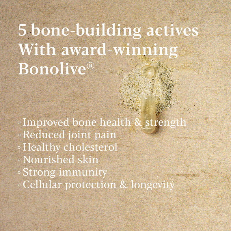 Higher Nature - Whole Osteofood - Supports Healthy Bones & Teeth - Magnesium, Calcium, Vitamin D3 & K2 - Improved Bone Strength & Density - Joint Care - True Food® Formula - 90 Capsules