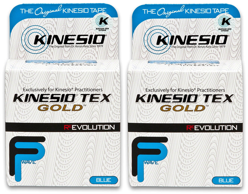 Kinesio Taping - Elastic Therapeutic Athletic Tape Tex Gold FP - Blue– 2 in. x 16.4 ft - 2 Pack