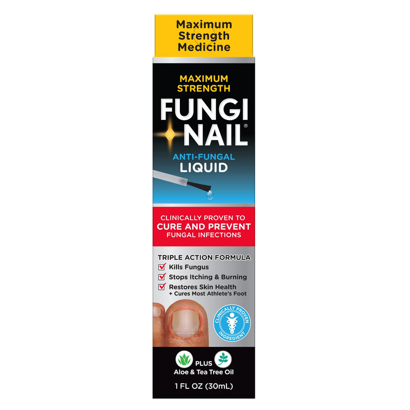 Fungi-Nail Anti-Fungal Liquid Solution, 1 Fl Oz | Kills Toe Fungus with Tolnaftate & Clinically Proven to Cure and Prevent Fungal Infections 1 Fl Oz (Pack of 1)