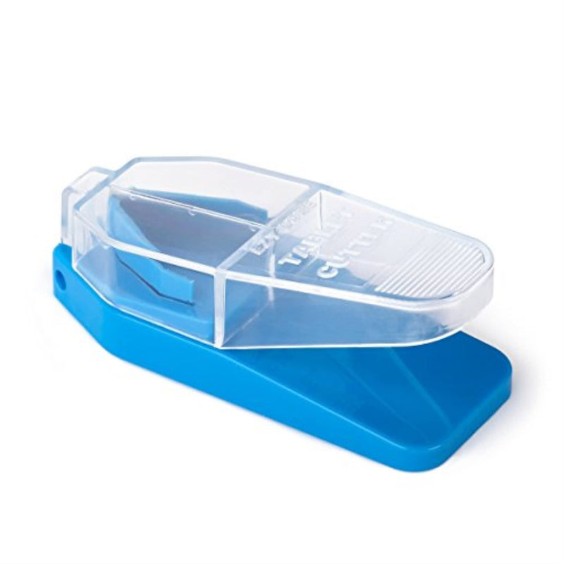 [Australia] - EZY DOSE Pill Cutter and Splitter, Safely Cuts Large, Small and Tiny Pills, Vitamins, Tablets in half, Accurate Easy Cutting, Stainless Steel Blade, Travel Sized, Easy to Use, Color May Vary, BPA Free Standard 