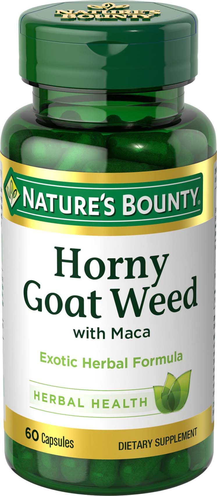 [Australia] - Nature's Bounty Horny Goat Weed with Maca, Herbal Health Supplement, 60 Capsules 