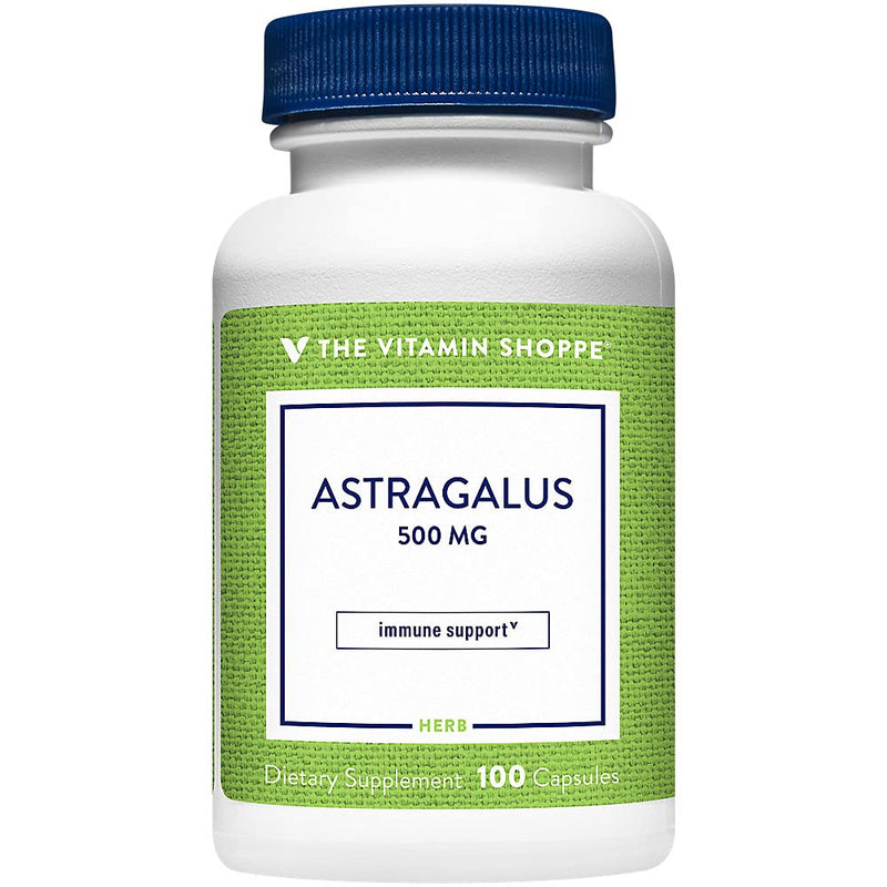 [Australia] - The Vitamin Shoppe Astragalus (Root) 500mg - Herbal Supplement to Support The Immune System & Body's Natural Defenses - Helps Build Stamina, Energy & Vitality (100 Capsules) 