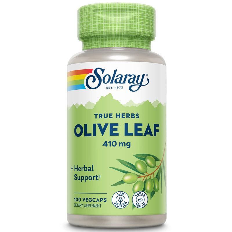 [Australia] - SOLARAY Olive Leaf Capsules, 410 mg | 100 Count 