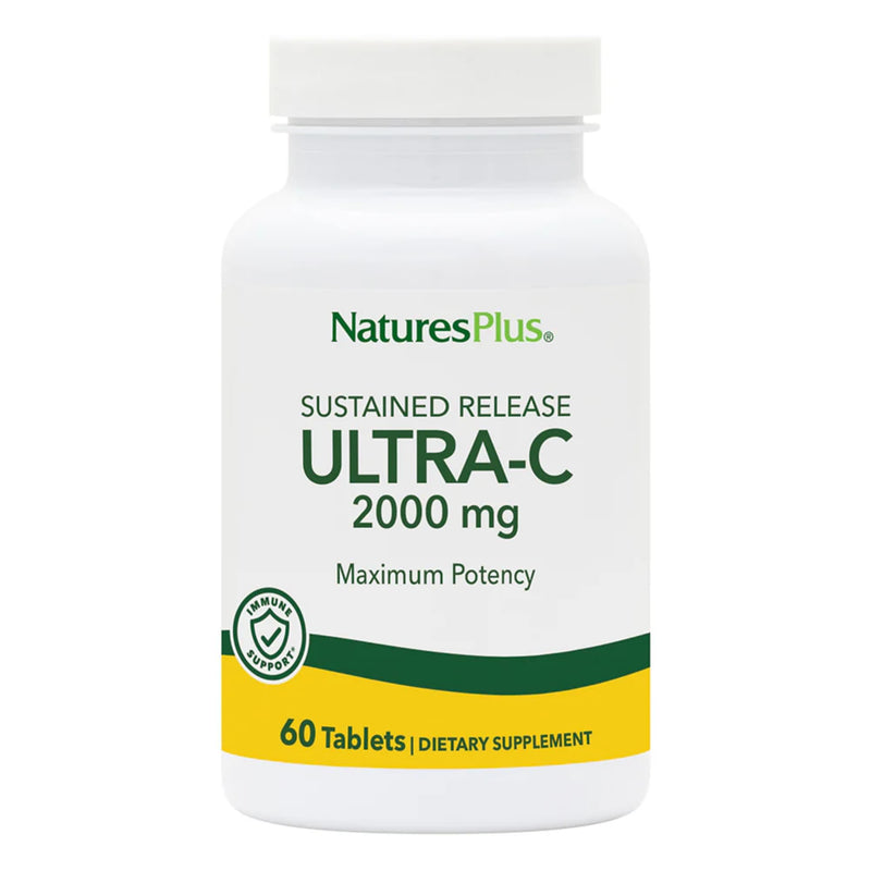 NaturesPlus Ultra-C 2000 mg - 60 Tablets - Vitamin C with Rose Hips - Immune & Antioxidant Support - Vegetarian, Gluten Free - 60 Servings 60 Count (Pack of 1)