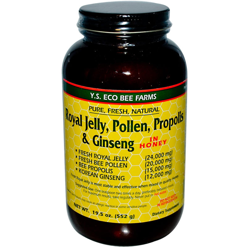 [Australia] - YS Royal Jelly, Pollen, Propolis & Ginseng in Honey (19.5 Fl. Oz Liquid) 