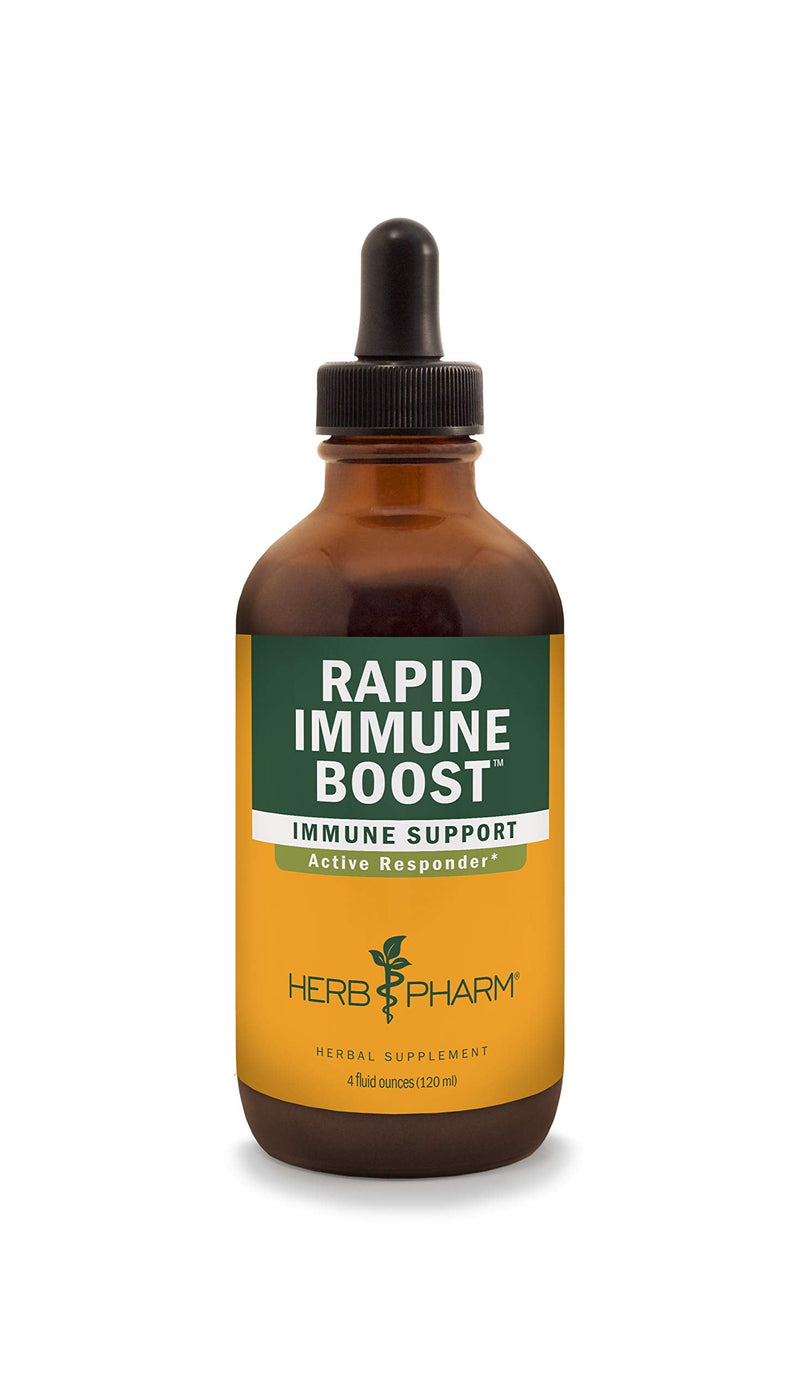 [Australia] - Herb Pharm Organic Rapid Immune Boost: Fast-Absorbing Tincture for Adults, Echinacea Tincture with Goldenseal, Ginger Extract & Elderberry, Immune Support Supplement & Wellness Aid, 4 Oz 4 Fl Oz (Pack of 1) 