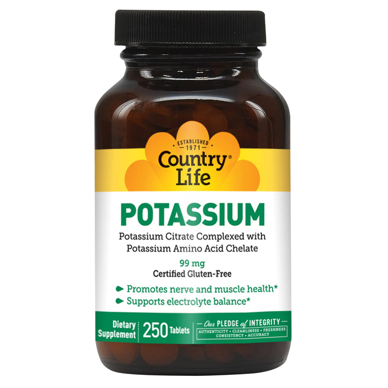 [Australia] - Country Life Potassium 99 Mg, 250 Tablets 250 Count (Pack of 1) 