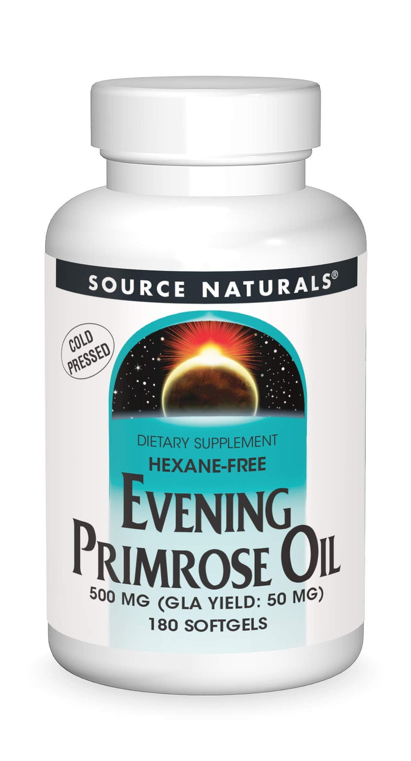 [Australia] - Source Naturals Evening Primrose Oil - Hexane-Free - 500mg - GLA Yield: 50 mg - Cold-Pressed - 180 Softgels 1 