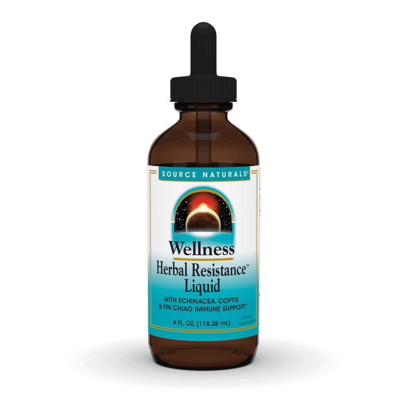 [Australia] - Source Naturals Wellness Herbal Resistance Liquid Immune Defense Supplement & Immunity Booster with Echinacea, Elderberry & Yin Chiao - 4 OZ 