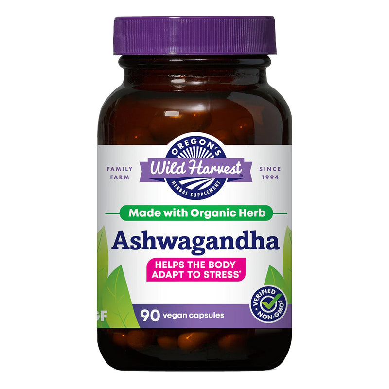 [Australia] - Oregon's Wild Harvest Certified Organic Ashwagandha Herbal Vegan Capsules, 1200 MGS, 90 Count 90 Count (Pack of 1) 