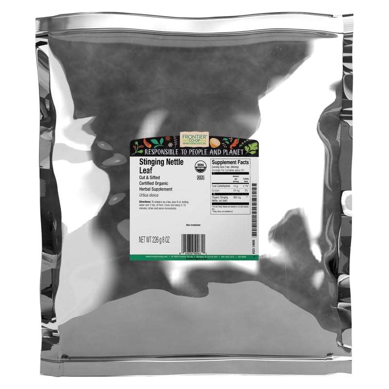 [Australia] - Frontier Co-op Organic Stinging Nettle Leaf, 1lb Bulk Bag, Cut & Sifted - Ideal for Making Nettle Tea, Kosher Certified 